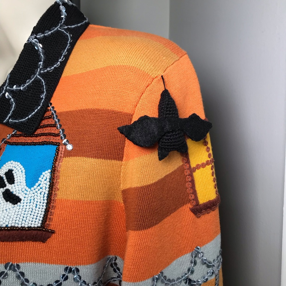 Vintage Michael Simon Halloween Cardigan Sweater ~ Women’s Medium *FIRM PRICE* - Picture 5 of 12